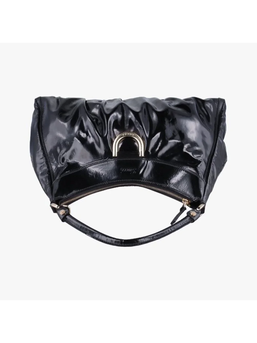 Gucci Abbey D Ring Hobo Black Patent